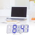 thumbnail image 4 of Amdohai 3D LED Digital Clock Electronic Table Clock Alarm Clock Wall Glowing Hanging Clocks White Shell Blue Display, 4 of 7