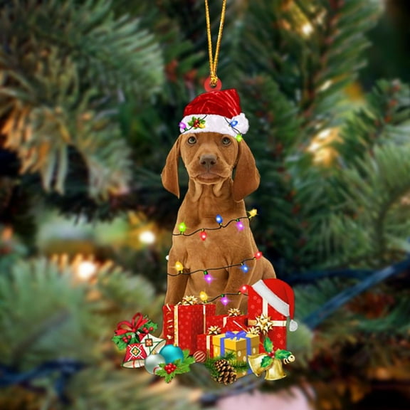 Acrylic 2D FLAT Vizsla-Dog Be Christmas Tree Hanging Ornament