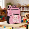 thumbnail image 5 of HUIACONG Pink Glitter Axolotl 13.5 Inch Kids Backpack, Lightweight Water-Resistant School Bag with Padded Adjustable Breathable Straps, Multi-Pocket Durable Bookbag for Elementary Students Travel, 5 of 7