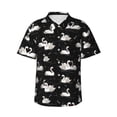 thumbnail image 1 of Fotbe Swan And Dragonflies Camisa Hawaiana para Hombre Unisex – Camisa Casual de Verano con Botones de Manga Corta de Algodón y Lino,Large, 1 of 7