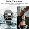 thumbnail image 7 of ASTRAEA For Apple Watch Series 11/10 46mm Case with Tempered Screen Protector, Full Cover Case Glass Screen Protector for iWatch 10/11, Black, 7 of 7