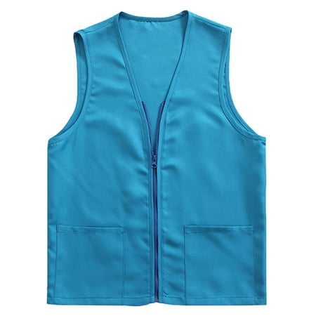 TopTie Adult Volunteer Activity Vest Supermarket Uniform Vests Clerk Workwear-Light