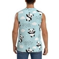 thumbnail image 4 of Fotbe Men's Cute Panda Bear Print Men's Sleeveless Muscle Tank Tops Casual T-Shirts for Gym Workout Beach-Small, 4 of 8