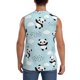 thumbnail image 4 of Balery Cute Panda Bear Camisetas sin mangas para hombre, absorbe la humedad y protege contra el mal olor.-XX-Large, 4 of 7