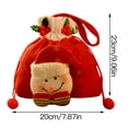 thumbnail image 6 of Christmas Drawstring Gift Bag, Xmas 3D Design Fabric Wrapping Gift Bags, for presents Favors and Decorations, Cute Snowman Santa Claus Deer, Portable Candy Bag, 6 of 6