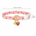 thumbnail image 3 of Breakaway Cat Collar with Quick Release Safety Buckle, Breathable Soft Cotton Adjustable Kitten Collar with Bell, Comfortable Pet Neck Collar for Small Cats，A, 3 of 5