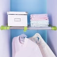 thumbnail image 5 of Expandable Tension Shelf Adjustable Closet Rod DIY Divider Hanger Clothes Storage Rack Organizer for Bathroom Kitchen Cupboard Wardrobe Bookcase 15.74 to 23.62 Inches, 5 of 8