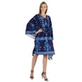 thumbnail image 2 of Bimba Printed Caftan Gown Maxi Robe Dress For Women Beachwear Short Swimsuit Cover Up, 2 of 7