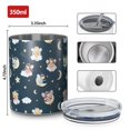 thumbnail image 4 of 12oz Coffee Tumblers Dark Blue Star Fairy Pattern Stainless Steel Vacuum Insulated Travel Tumbler Coffee Cups Mug with Lid and Straw with Cleaning Brush for Cold & Hot Drinks, 4 of 5