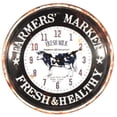 thumbnail image 1 of Farmers' Market Fresh and Healthy Metal Wall Clock, 1 of 1