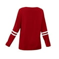 thumbnail image 5 of Women's Round Neck No Hood Sweatshirt, Long Sleeve Loose Fit Pullover Top with Breathable Comfort for Autumn Winter Season, Casual Daily Wear, Travel and Street Fashion Red M, 5 of 5