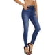thumbnail image 5 of Pantalones vaqueros de cintura alta para mujer, ajustados, elásticos, suaves, desgastados, cómodos, clásicos, Jeggings, pantalones de mezclilla, 145-blue8, 5 of 5