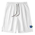 thumbnail image 2 of HBYJLZYG Board Shorts For Men, Summer Athletic Loose Fit Straight Leg Quick Dry Beach Shorts Solid Color Drawstring Shorts With Pockets, 2 of 4