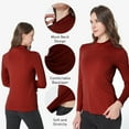 thumbnail image 5 of SSLR Mock Turtleneck for Women Mock Neck Top Long Sleeve T Shirt Casual Basic Active Layer, 5 of 6