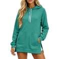 thumbnail image 3 of Womens Warmy Sweatshirt Oversized Hoodie Dress with Pockets Shirt Dresses for Women 2026 Lightweight Fashion Hoodies & Sweatshirts, 3 of 5