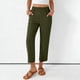 thumbnail image 1 of Pincandy Women's Solid Color Elastic Waist Pockets Linen Blend 9-Point Pants, Casual & Daily Wear, 1 of 7