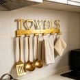 thumbnail image 3 of Towel Hanger Wall Hook Gold Metal Yellow 34CM Rustproof for Bathroom Kitchen Entryway, 3 of 3