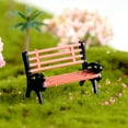 thumbnail image 2 of opvise Creative Mini Park Bench Model Miniature Landscape Garden Decorative Ornament S, 2 of 8