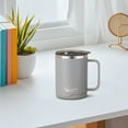 thumbnail image 5 of Double Coffee Cup Stainless Steel Mug with Handle 304 Stainless Steel Cups with Lids Portable Coffee Cup Office Mugs for Young Adults College Office Home, 5 of 7