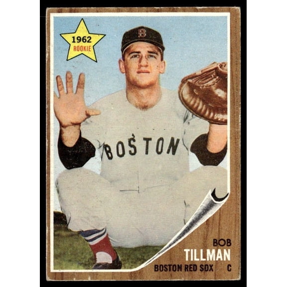 1962 Topps Baseball Card Bob Tillman RC #368 Boston Red Sox EX Excellent