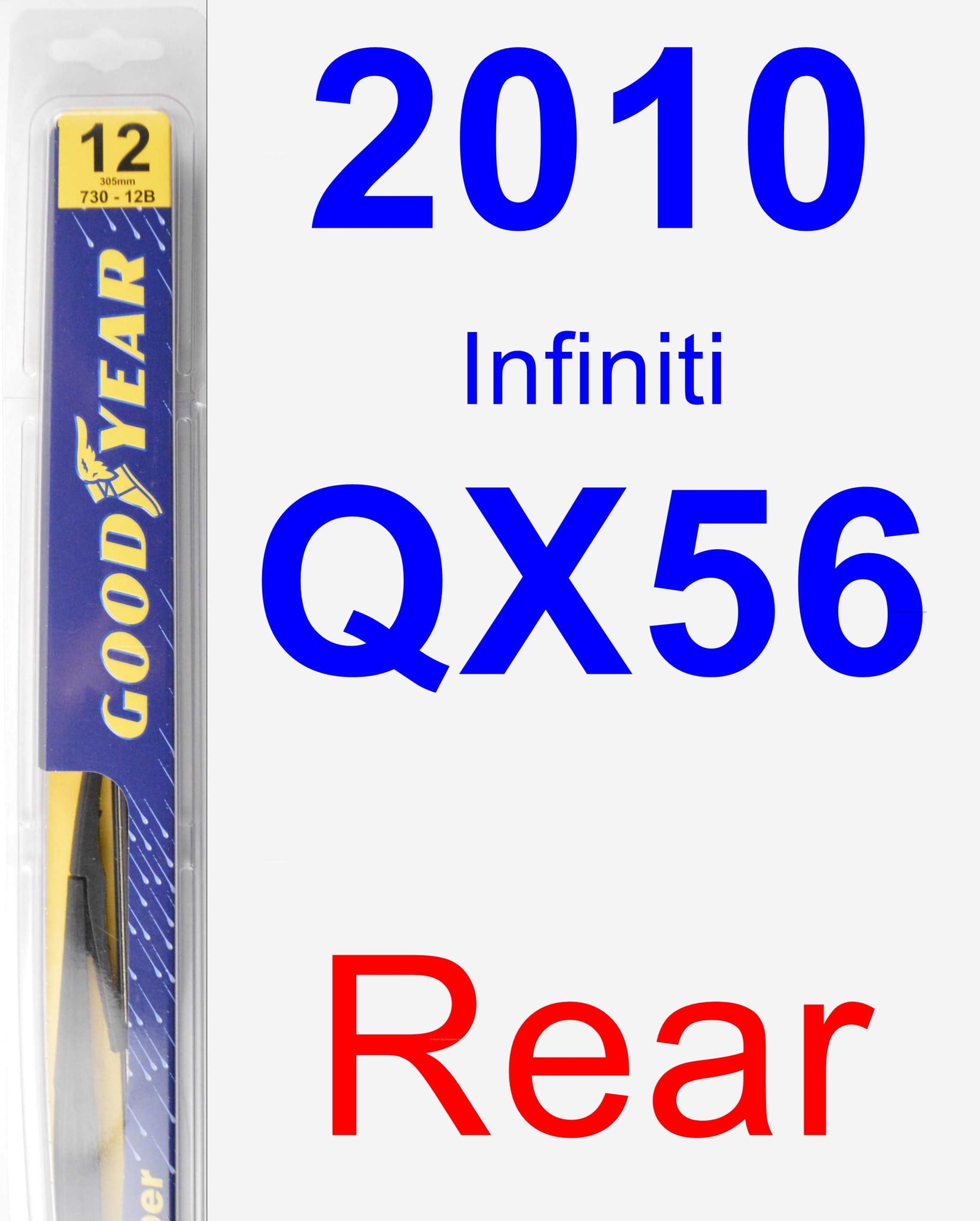 2010 Infiniti QX56 Rear Wiper Blade Rear