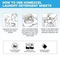 thumbnail image 3 of HOMEXCEL Laundry Detergent Sheets Fragrance Free Eco-Friendly, (100 Loads) 50 Washer Sheets, Plastic-Free Laundry Soap Sheets, Hypoallergenic Liquid Less Clear Strips for Travel, Home Clothes Washing, 3 of 3