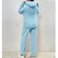 thumbnail image 2 of Maean Plus Size Fleece Lounge Sets for Women Pullover Pjs Fuzzy Sleepwear Pants 2 Piece Pajamas, 2 of 5