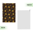 thumbnail image 2 of Vsdgher Sunflowers Leaves Print Golf Towel Golf Gift for Men and Women Golf Towel with Carabiner Clip to Quickly Remove Sand, Mud, Dirt and Sweat, 2 of 8