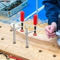 thumbnail image 5 of Portable Clamping Option, Versatile Track Saw Rails Clamp with Non Marring Plastic Pads, 220kg Clamping Force, Ergonomic Wooden Handle, for Guide Rail and MFT Guide Rail System (160x60mm), 5 of 5