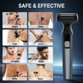 thumbnail image 5 of Fixdono Body Hair Trimmer for Men, Waterproof Electric Razor Shaver, Wet/Dry Beard Trimmer, Battery Operated, 5 of 8