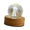 thumbnail image 4 of Lámpara de noche con forma de bola de cristal 3D de 2,4 pulgadas con USB para decoración de escritorio, romántica, con base de madera, para habitación Estilo A, 4 of 8