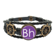 thumbnail image 1 of Quimica elementos periodo cuadro metales de transición bohrio BH Pulsera marina tejida en cuero, 1 of 4