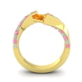 thumbnail image 4 of 1.20 T.C.W Natural Diamond Citrine & Pink Sapphire Gemstone Luxurious Bridal Ring for her Solid 14K Yellow Gold Size 5.5 by Diamond-Capitals, 4 of 8