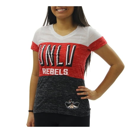 Unlv T-shirts - Creative Apparel Women's NCAA UNLV Rebels Tri Color T-Shirt Tee