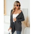 thumbnail image 2 of ZHENWEI Women's Basic Casual Loose Lightweight Long Sleeve Open Front Cardigans with Pockets, 2 of 7