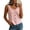 Pink, variant on Women's Gingham Button Down Blouse Sleeveless Round Neck Plaid Tank Top Casual Summer Holiday Resort Wear Vest
