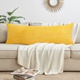 thumbnail image 3 of Sweet Jojo Designs Corduroy Mustard Yellow Body Pillow Cover Case 54x20 (Pillow Not Included), 3 of 6