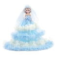 thumbnail image 1 of Cateissary Vestido de muñeca para bebé, princesa, recién nacido, niñas, hogar, escuela, dormitorio, vestido, juguete, Festival de cumpleaños, regalos Decoración Azul brillante Cateissary HA073524-07, 1 of 6