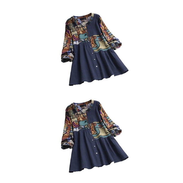 Sonducket Camisa de mujer de primavera Vestido de blusa con botones de manga larga de gran tamaño Mujer Type8 NO8 Sonducket CBP380842