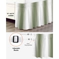 thumbnail image 3 of White Seaweed Green Gradient Bed Skirt Simple Pattern Bed Skirts California King Size 16 Inch Drop, Wrap Around Dust Ruffle&nbsp;Bedskirt with Adjustable Elastic Belt for Queen Size Beds, 3 of 7