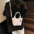 thumbnail image 6 of HUISZJ Shoulder Bag Cherry Printed, PU Leather Crossbody Bag, Adjustable Removable Strap Trendy Top-handle Bag for Travel Commute Work (White), 6 of 10