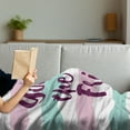 thumbnail image 3 of Best Friend Soft Flannel Fleece Throw Blanket, Handwritten Bold Inscription on a Stripey Background, Cozy Plush for Indoor and Outdoor Use, 70" x 90", Baby Pink Pale Seafoam, by Ambesonne, 3 of 5