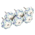 thumbnail image 1 of 6 x Hand Painted Ceramic Knobs Cabinet Drawer Wardrobe Cupboard Pull Handles #5, 1 of 8
