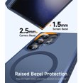 thumbnail image 4 of for Samsung Galaxy S23 Ultra Case Magnetic, [Compatible with MagSafe][Built-in Invisible Stand ], Military Grade Drop Protection Translucent Slim Case for Galaxy S23 Ultra 5G, Blue, 4 of 9
