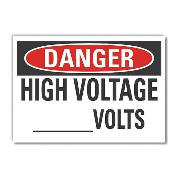 Lyle Decal Danger High Voltage,5"x3-1/2", LCU4-0407-ND_5X3.5 LCU4-0407-ND_5X3.5
