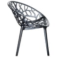 thumbnail image 2 of Compamia Crystal Polycarbonate Patio Dining Chair in Black, 2 of 10