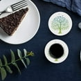 thumbnail image 6 of FMSHPON Green Tree of Life Set of 6 Round Coaster for Drinks, Absorbent Ceramic Stone Coasters Cup Mat with Cork Base for Home Kitchen Room Coffee Table Bar Decor, 6 of 6