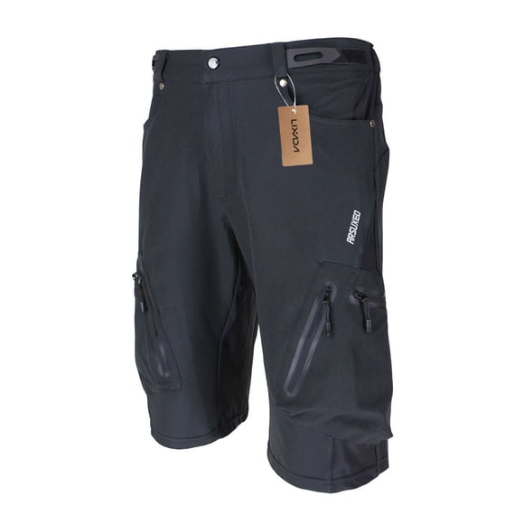 Lixada Shorts Amples Cyclisme Pantalons de Vélo Respirants Sports Coupe Ample Shorts Extérieur Décontracté Cyclisme Course Vêtements avec Poches Zippées