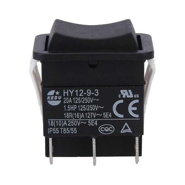 HY12-9-3 Small Industrial On Off Rocker Switch Push Button Boat Arc ABS Durable-dwdz