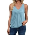 thumbnail image 2 of UPPADA Womens Tank Tops Summer Sleeveless Shirts Ladies Ribbed Wide Shoulder Straps Tees Racerback Tight Slim Fitted Workout Tank Tops Fitted Tops Racer Back Blouses,Clearance Womens Clothes, 2 of 8